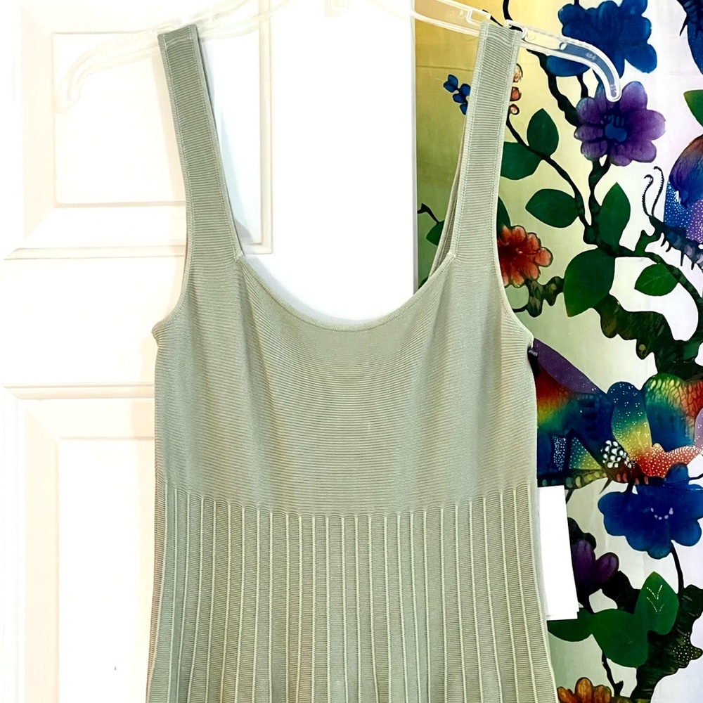 πΊπHPππΊ NWT Staud Ellison Midi Dress Jade Tie Dye πRareπ - Picture 11 of 16